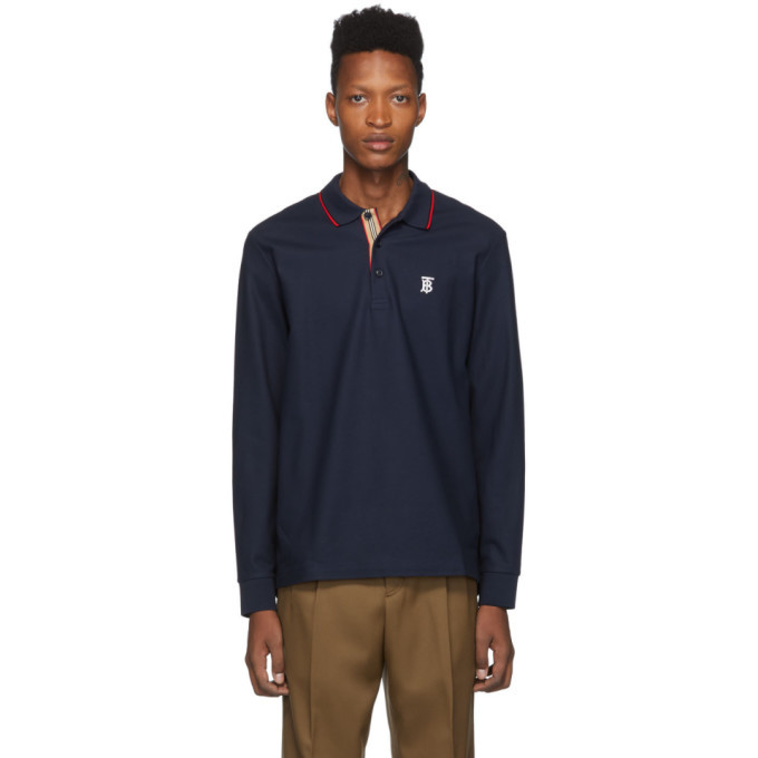 Burberry Navy Monogram Walton Polo Burberry