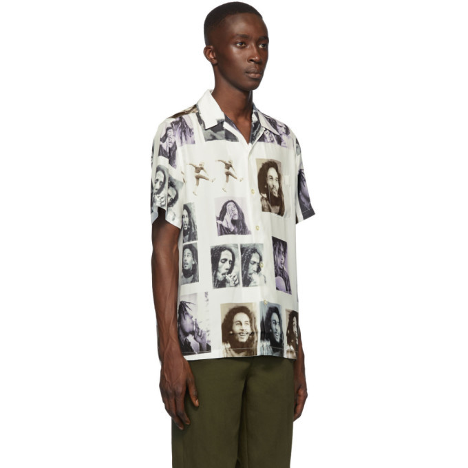 Wacko Maria White Bob Marley Hawaiian Shirt Wacko Maria