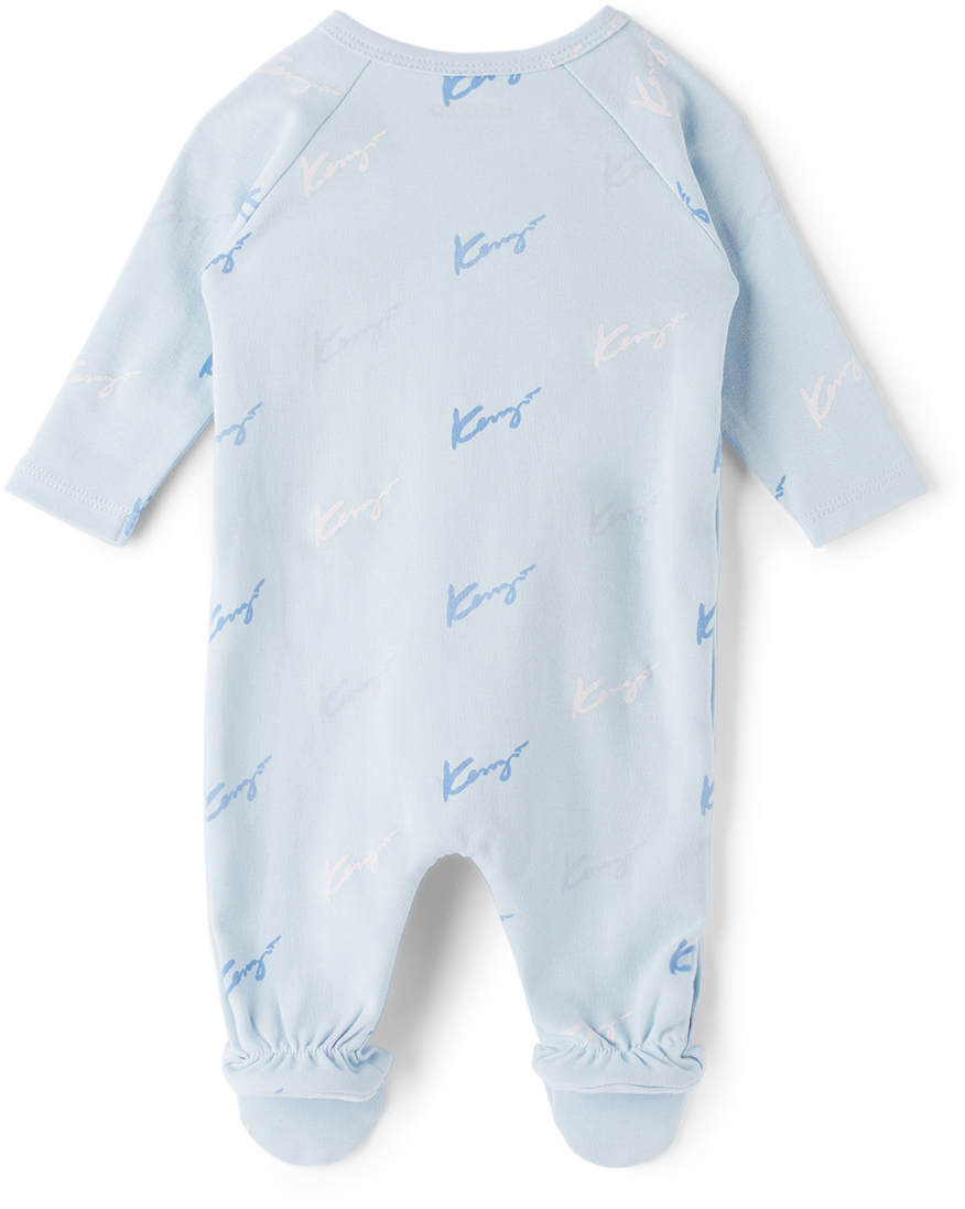 SSENSE Clothing Loungewear Sleepsuits Baby Two-Pack White & Blue Sleepsuits 