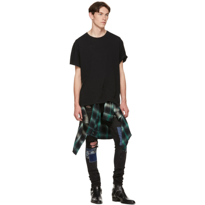 Amiri Black Japanese Repair Jeans Amiri