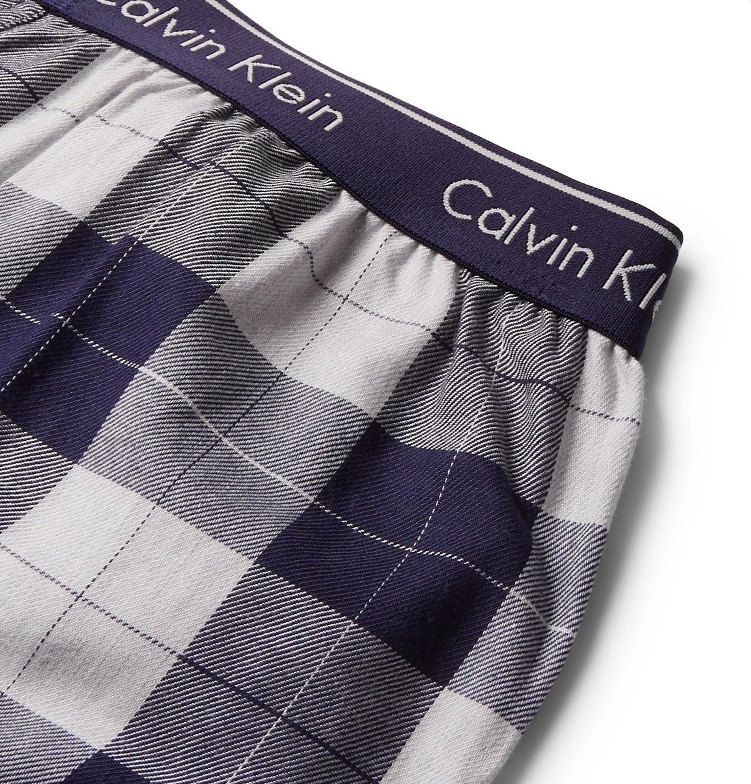 Calvin Klein Underwear - Checked Cotton-Blend Flannel Pyjama Trousers -  Blue Calvin Klein Underwear