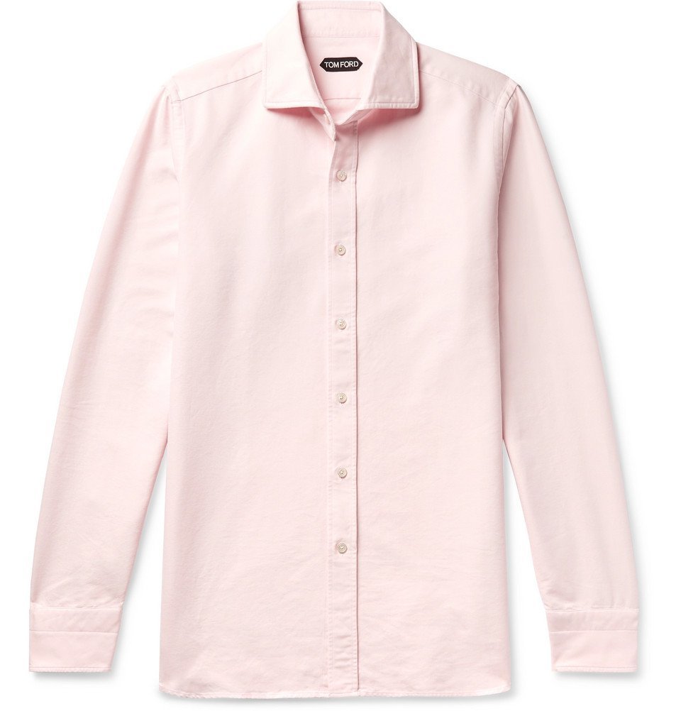 TOM FORD - Cotton Oxford Shirt - Pink TOM FORD