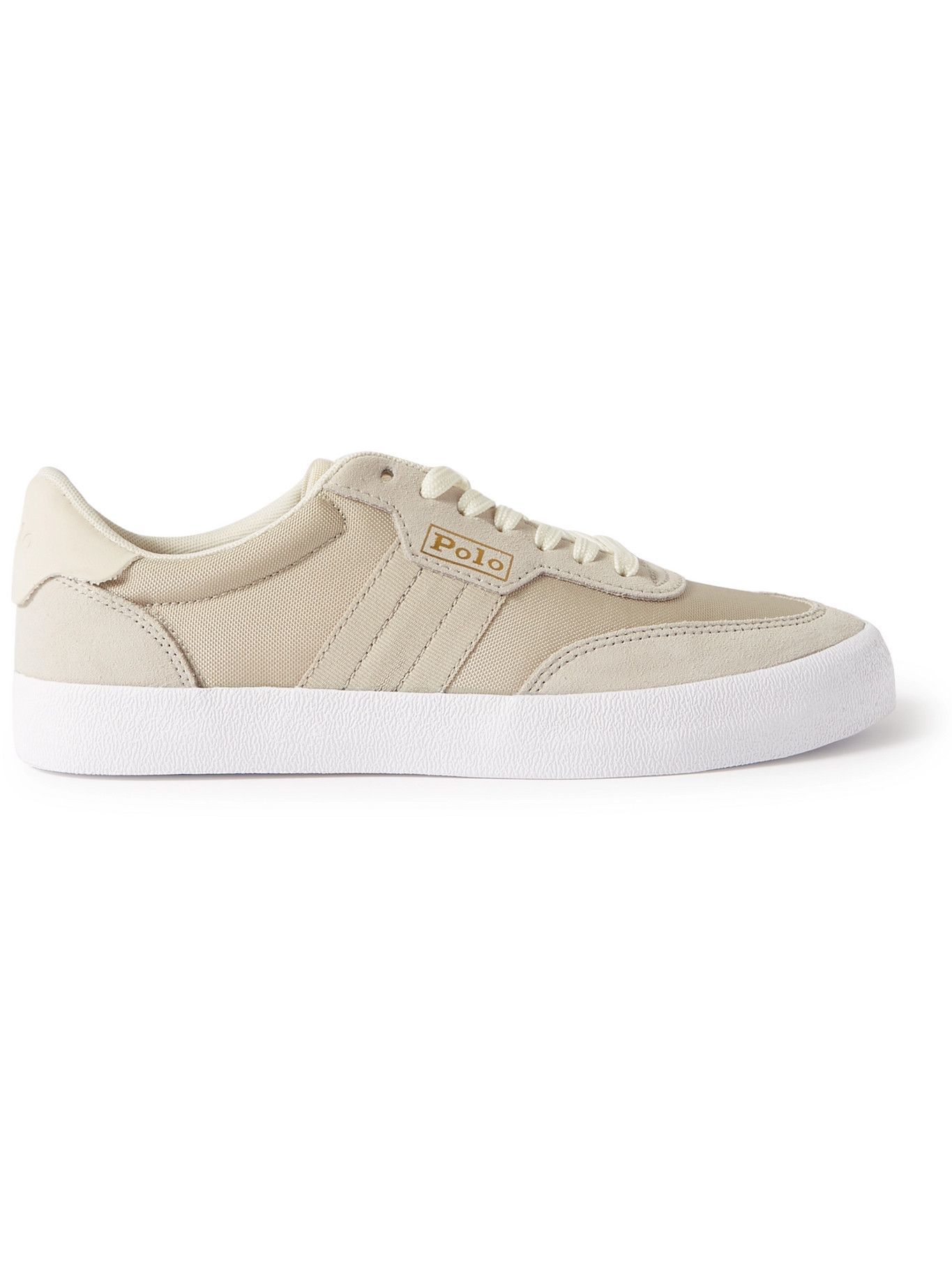 Photo: Polo Ralph Lauren - Court Vulc Leather, Suede and Canvas Sneakers - Neutrals