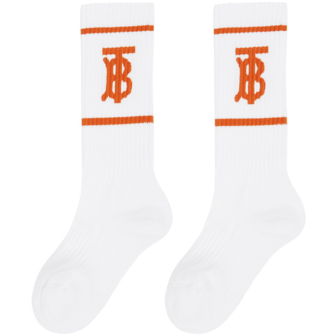 orange burberry socks