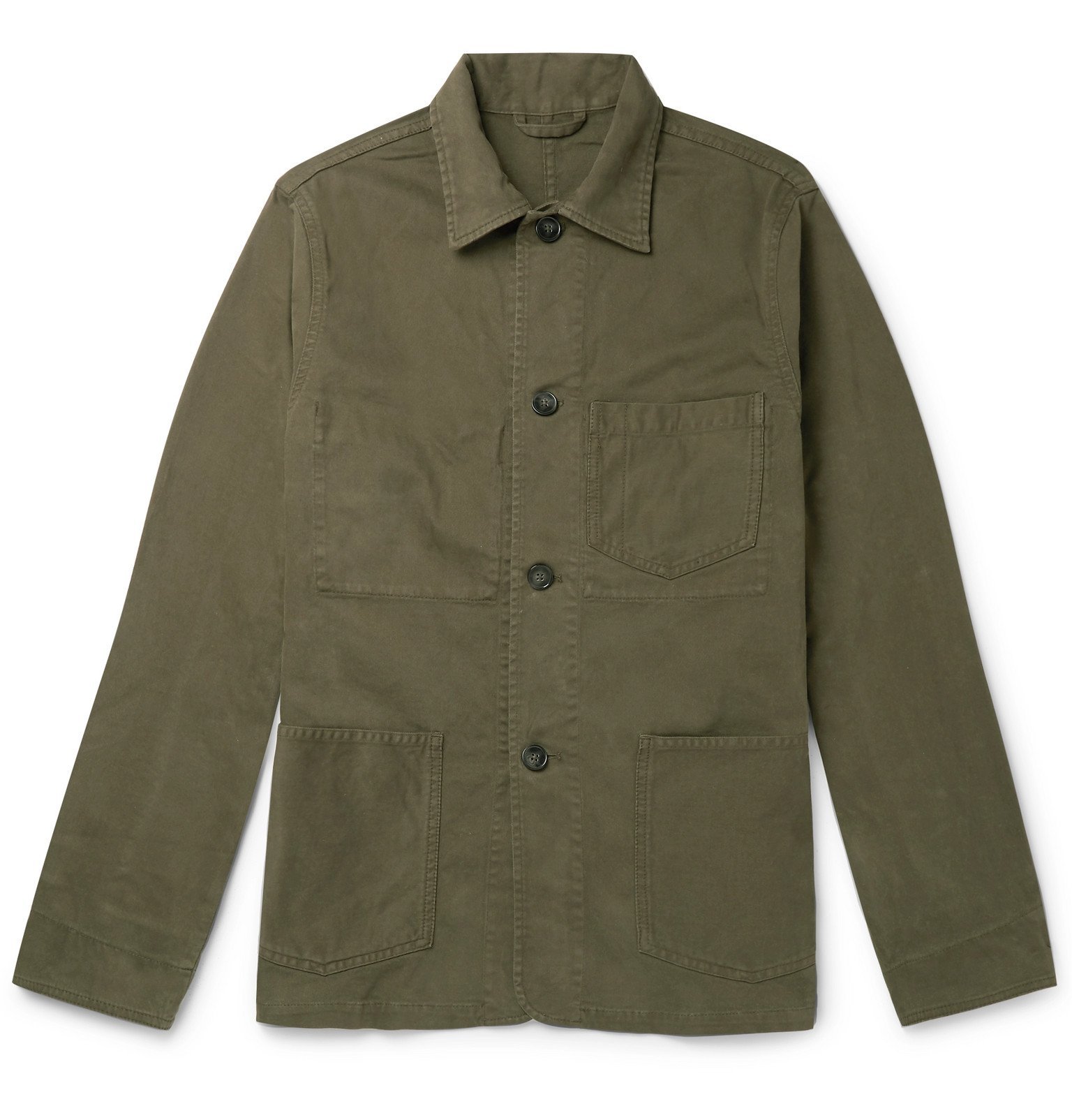 Officine Generale - Garment-Dyed Cotton-Blend Twill Chore Jacket ...