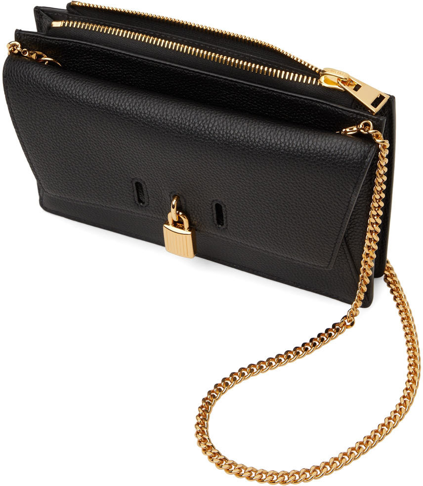 TOM FORD Black Mini Padlock Chain Shoulder Bag TOM FORD