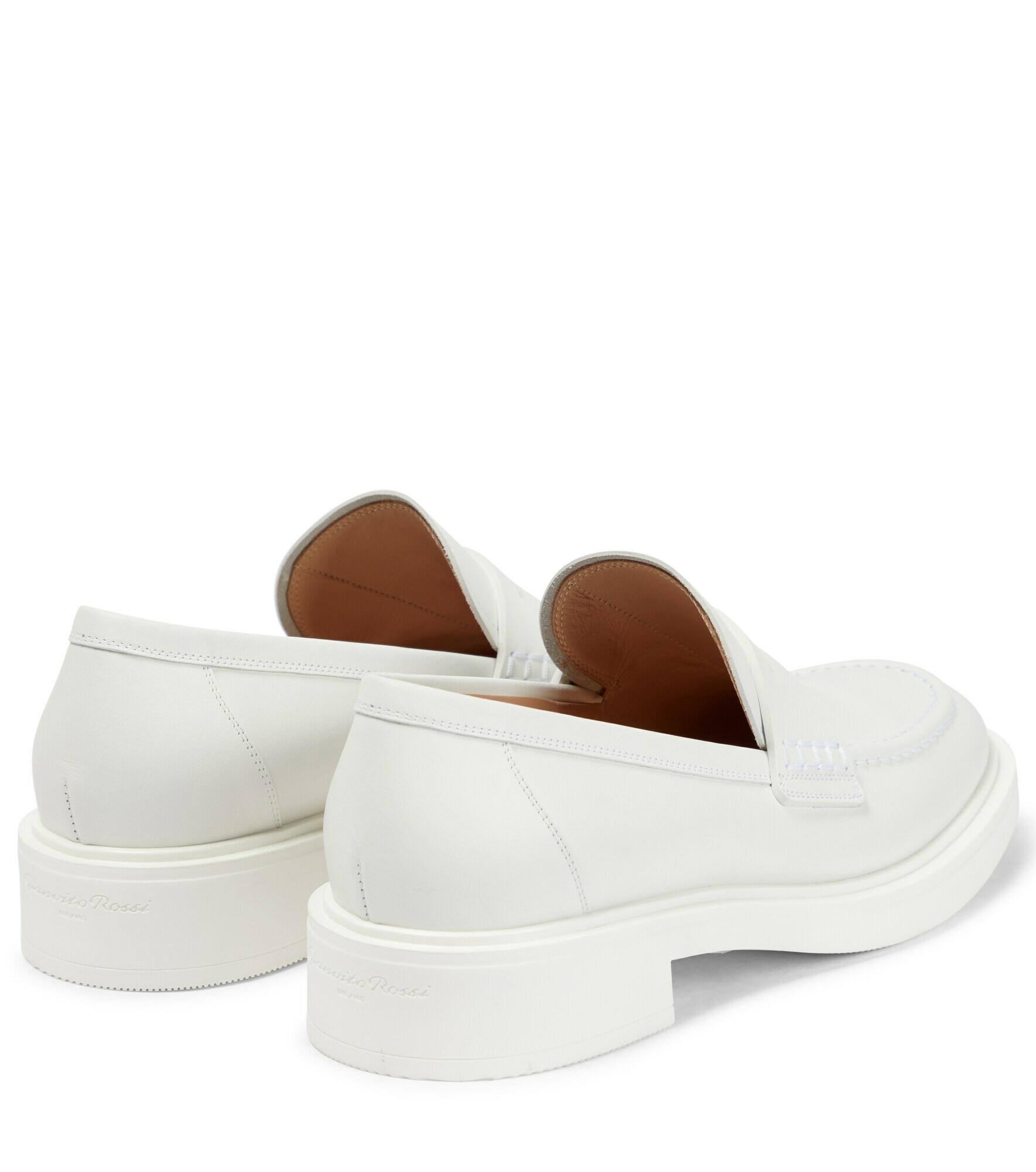 gianvito rossi leather loafers