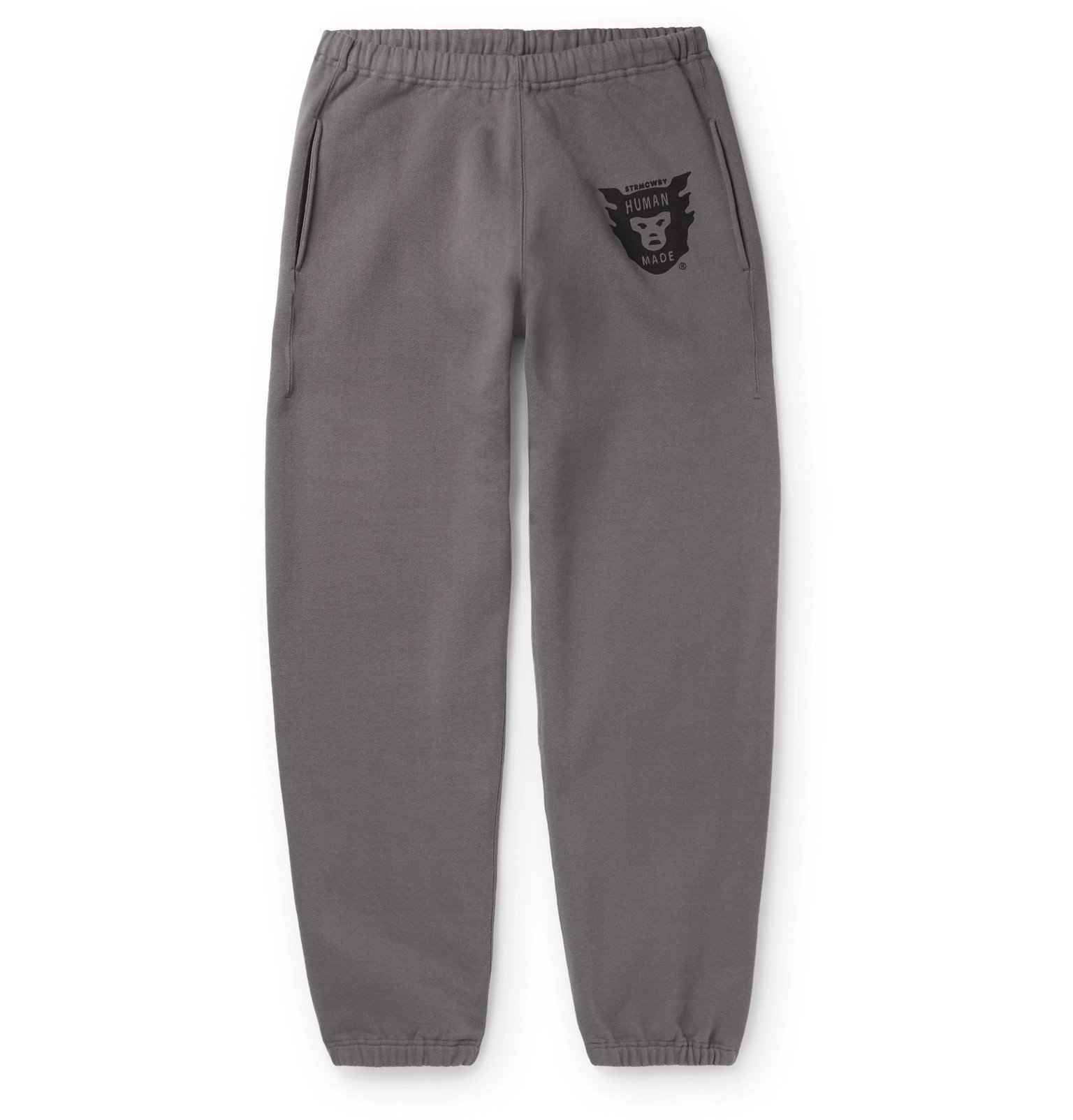 gray tapered sweatpants