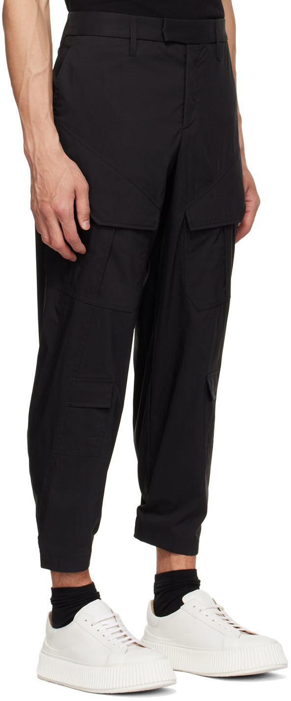 Neil Barrett Black Cotton Cargo Pants Neil Barrett