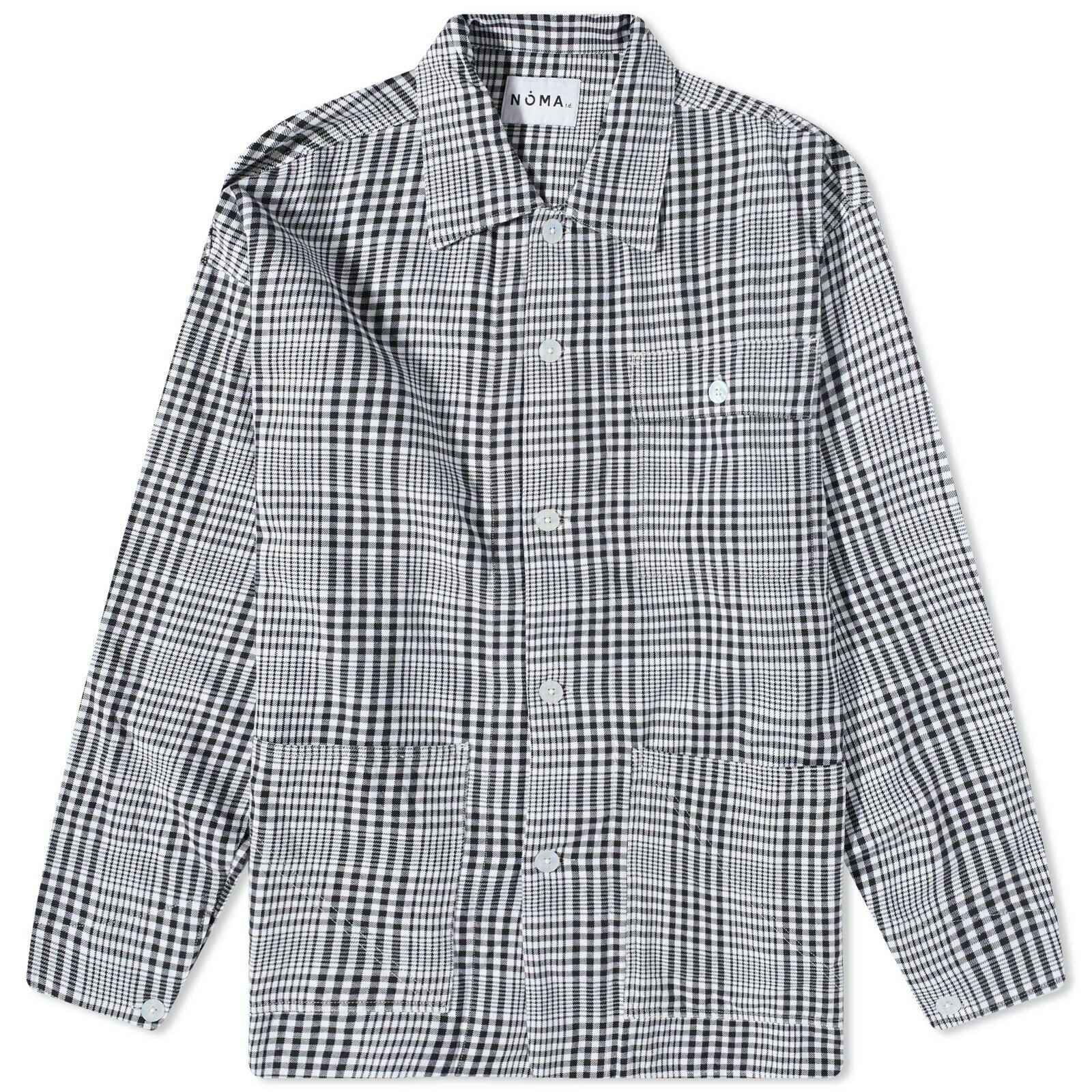 Noma t.d. Men's Gingham Check Coverall Jacket in Black NOMA t.d.
