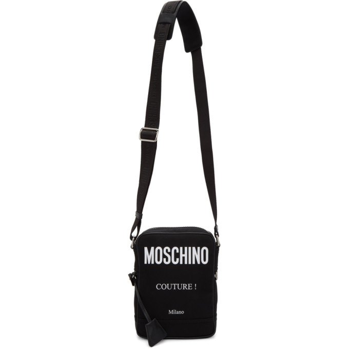 Moschino Black Couture Messenger Bag 