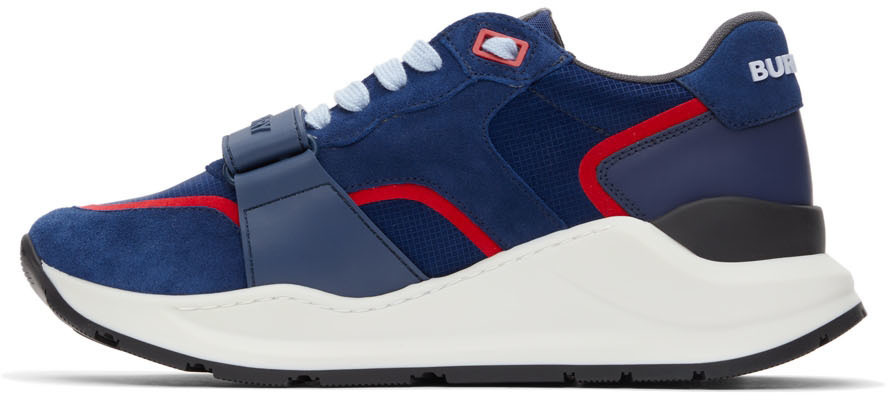 Burberry Blue & Red Ramsey Sneakers Burberry