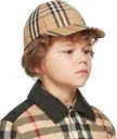Burberry Kids Beige Check Icon Stripe Baseball Cap