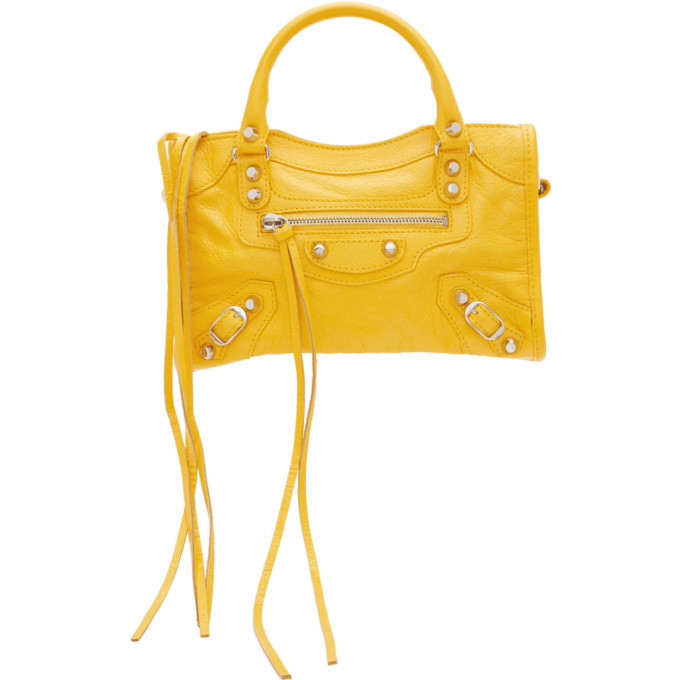 Balenciaga Yellow Classic Mini Shoulder Bag Balenciaga