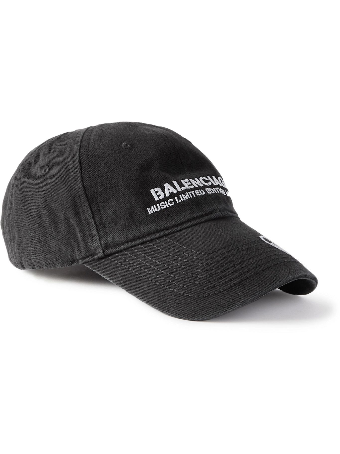 Balenciaga Rupaul Embroidered Cotton Twill Baseball Cap Black Balenciaga 4341