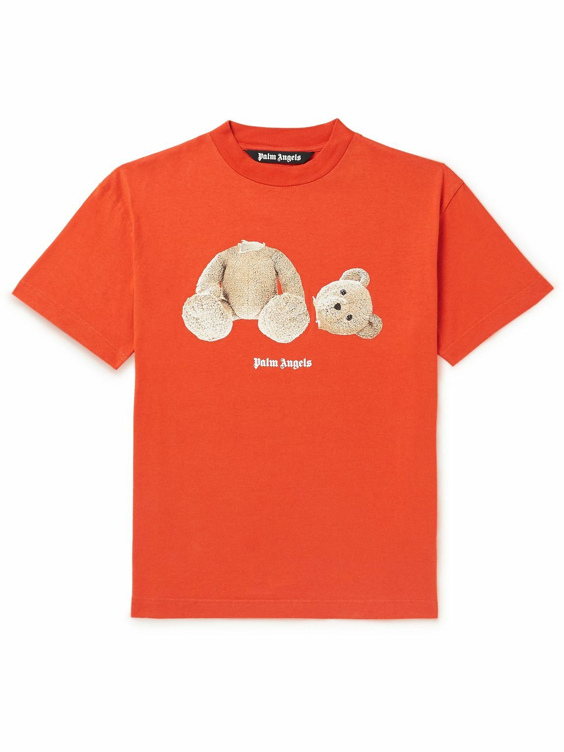 Palm Angels LogoPrint CottonJersey TShirt Orange Palm Angels