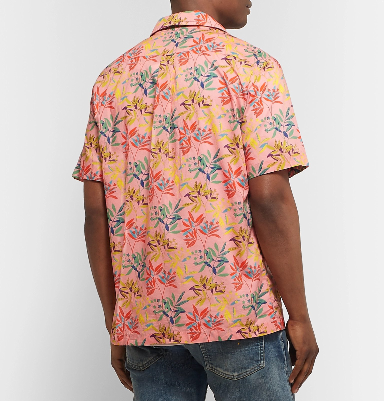Liberty London Camp-Collar Floral-Print 