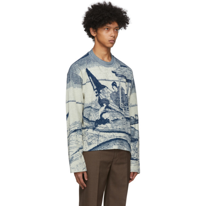 White Jacquard Sweatshirt Kenzo