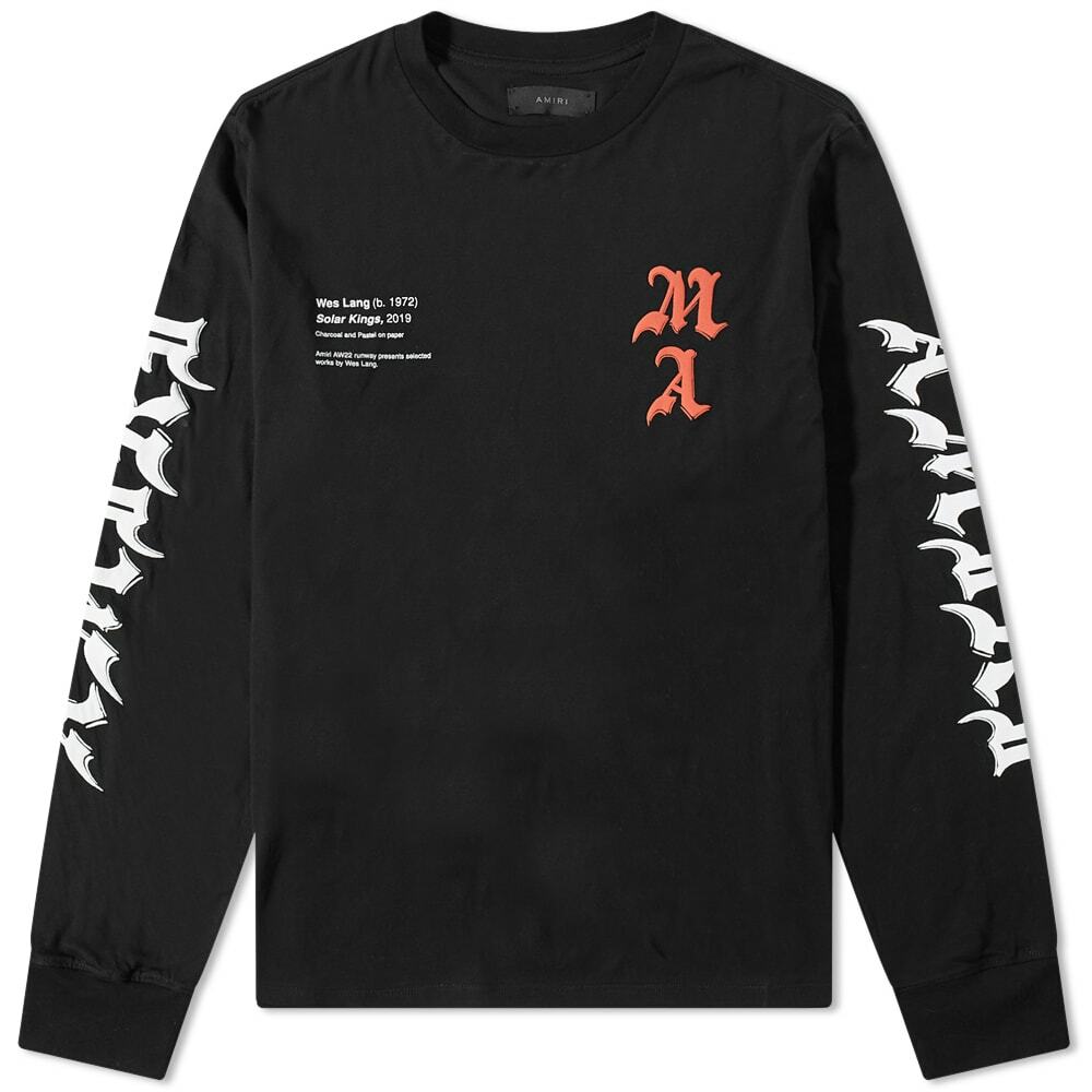 AMIRI Long Sleeve Wes Lang Solar Kings T-Shirt in Black Amiri