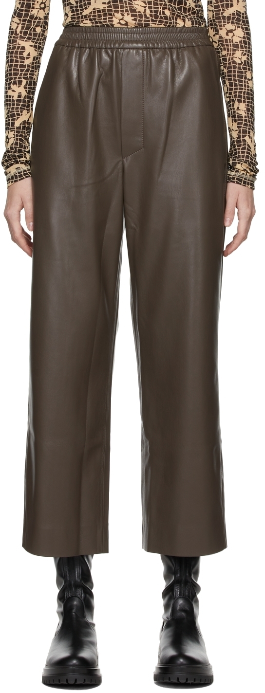 Nanushka Brown Faux Leather Odessa 