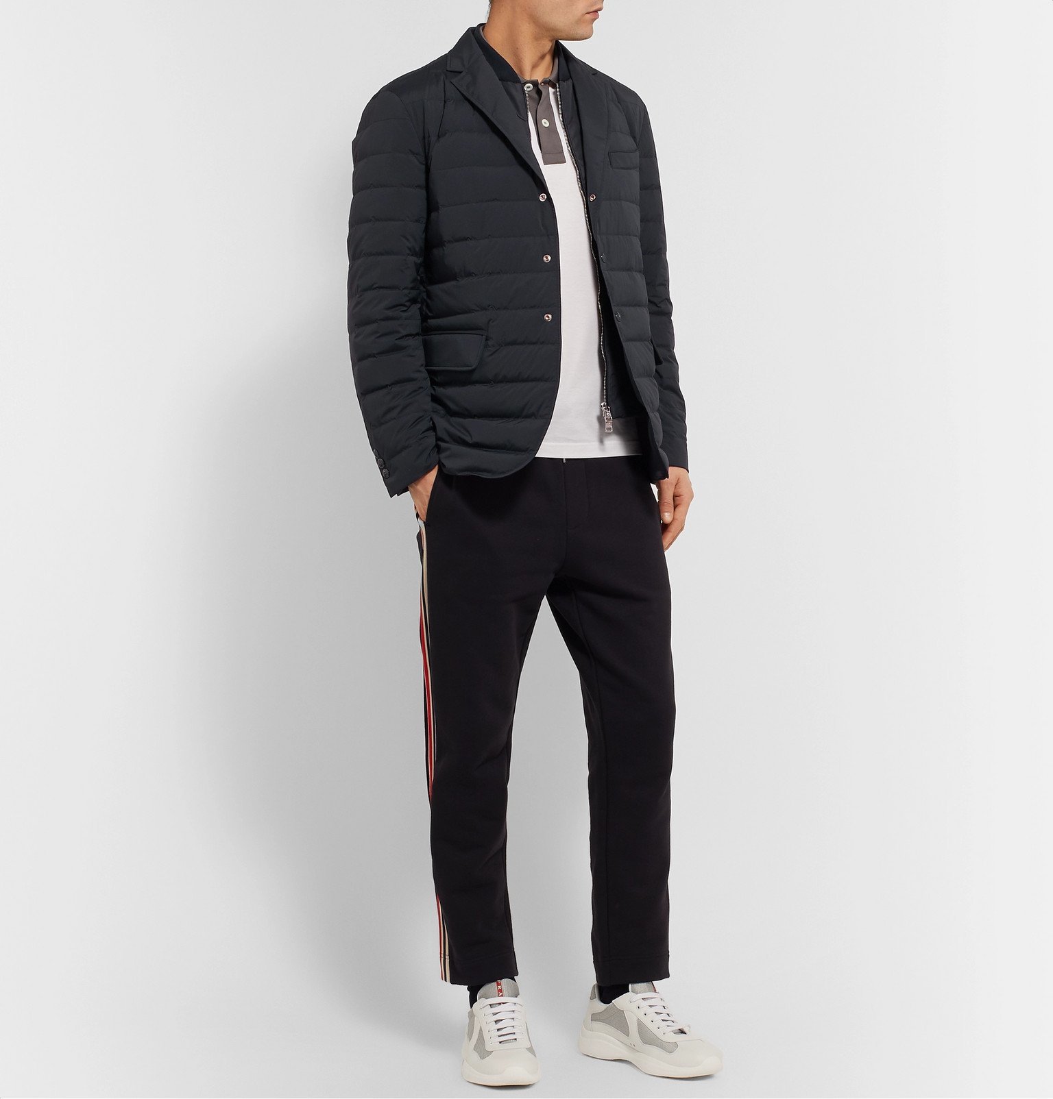 Moncler - Slim-Fit Quilted Shell Down Blazer - Blue Moncler
