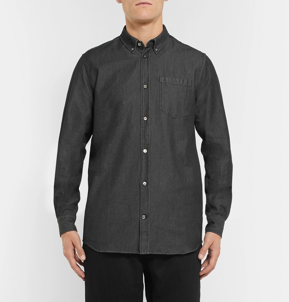 Norse Projects Anton ButtonDown Collar Denim Shirt Men Black