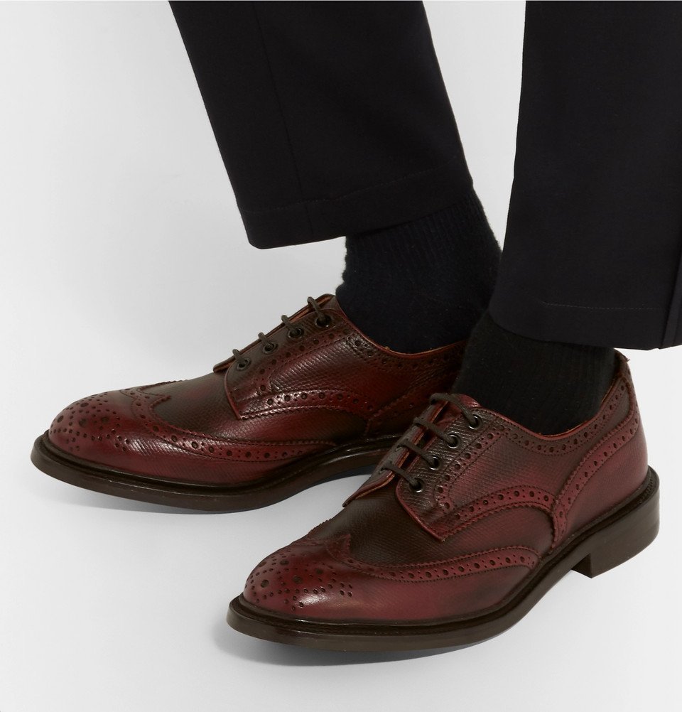 trickers bourton burgundy