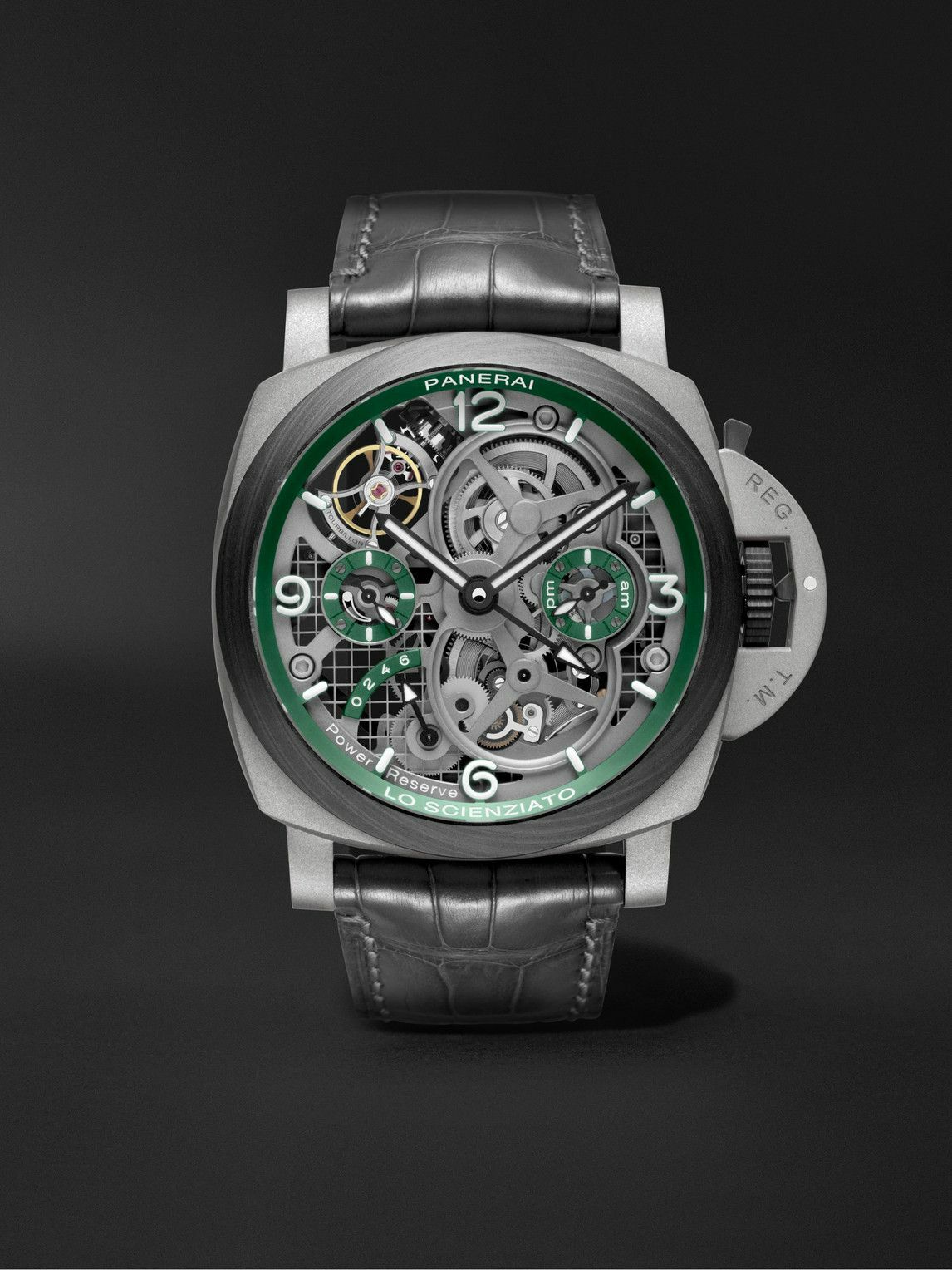 Panerai - Luminor Tourbillion GMT Skeleton Hand-Wound 47mm Titanium and ...