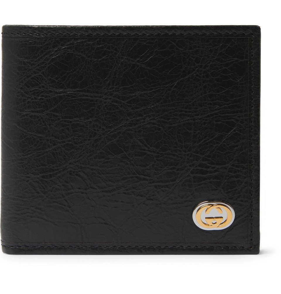 Gucci - Textured-Leather Billfold Wallet - Black Gucci