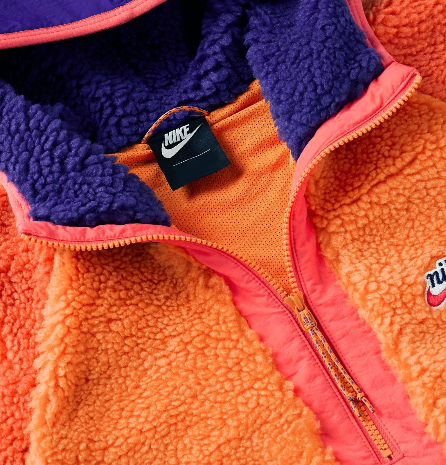 orange nike zip up