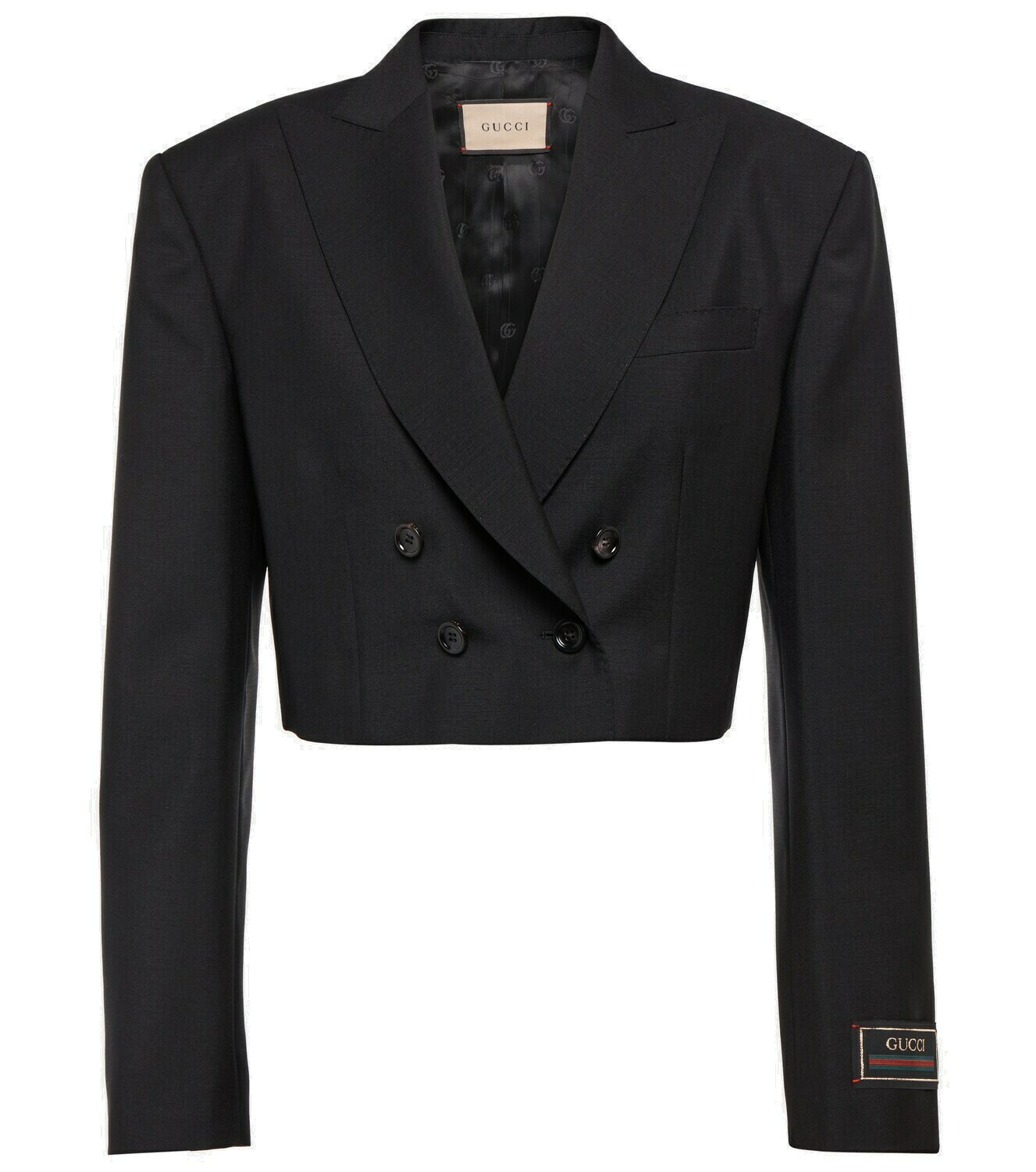 Gucci Cropped Wool And Mohair Blazer Gucci