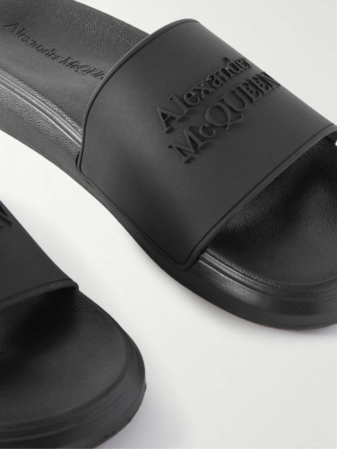 Alexander McQueen - Logo-Embossed Rubber Slides - Black Alexander 