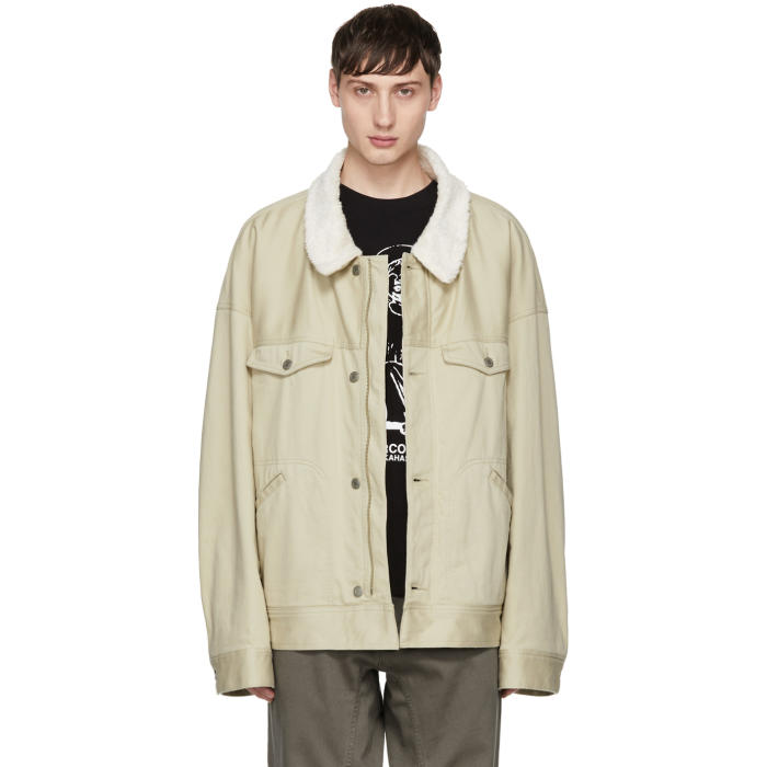 beige corduroy sherpa jacket