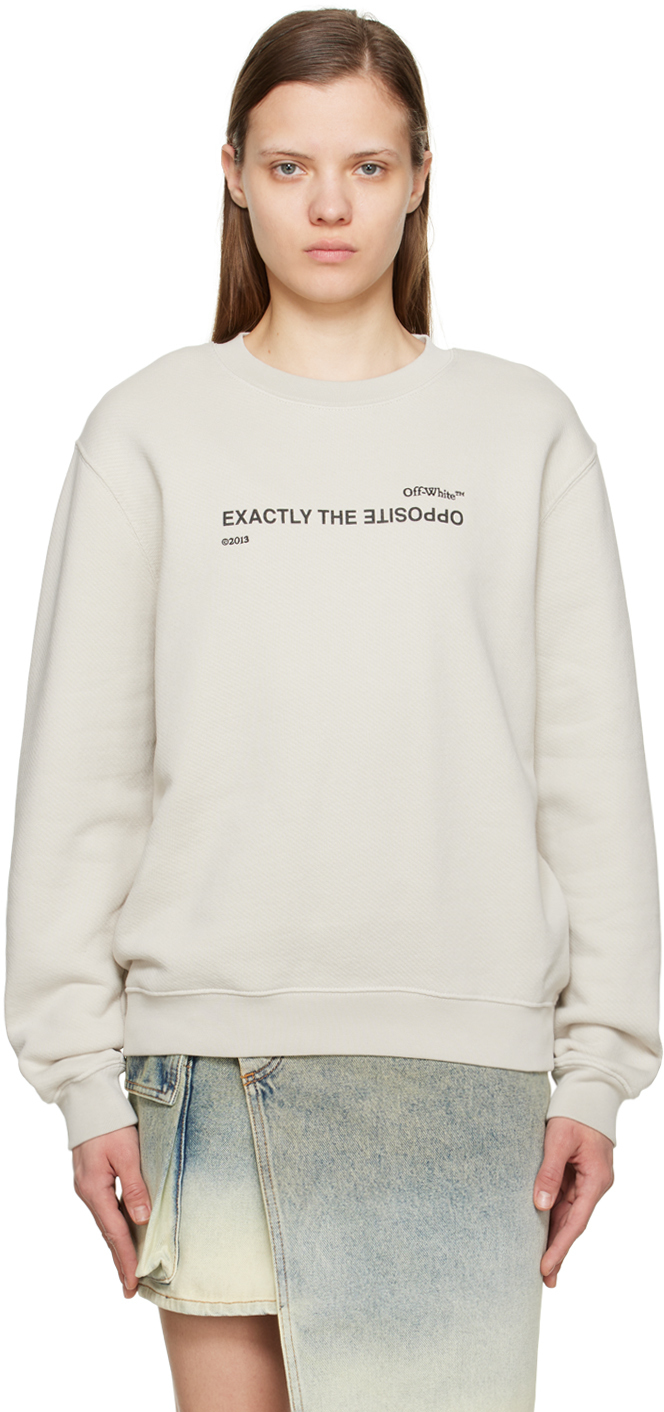 Off-White Gray 'Exactly The Opposite' Sweatshirt Off-White