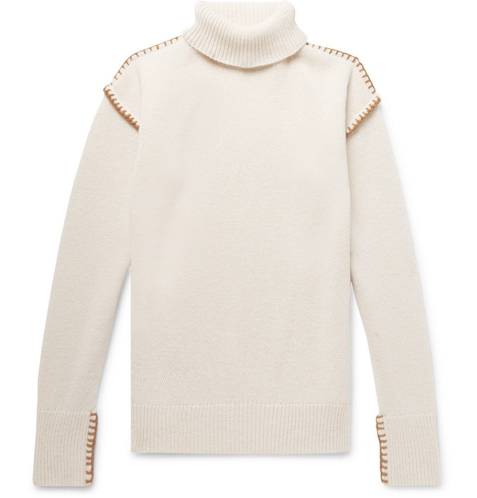 Loewe Wool Rollneck Sweater Cream Loewe