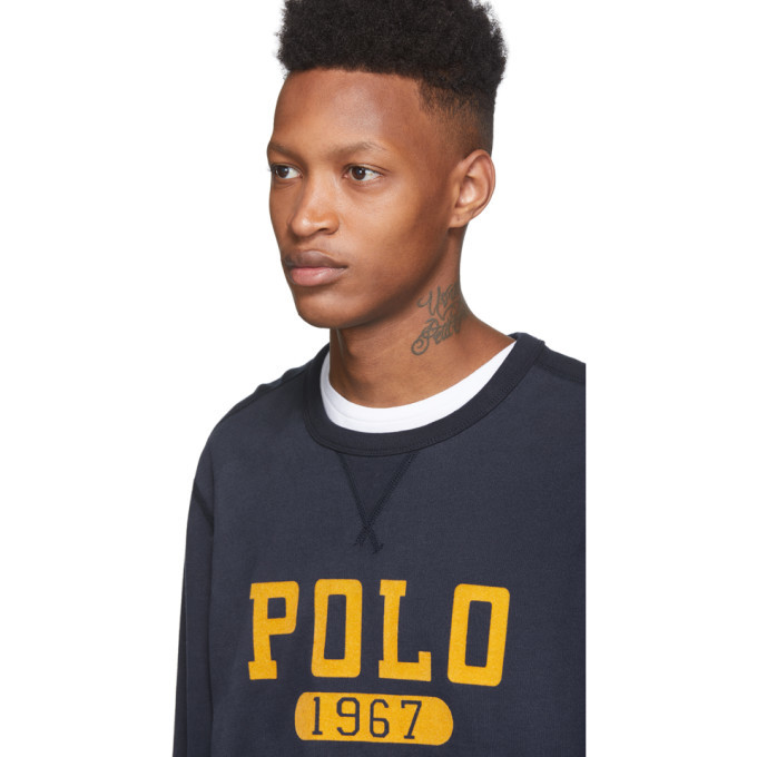 Polo Ralph Lauren Navy Vintage Fleece Sweatshirt Polo Ralph Lauren