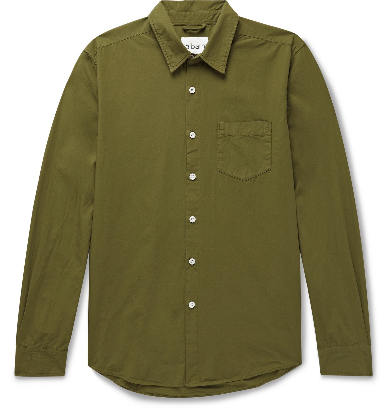 Albam - Cotton-Poplin Shirt - Green Albam