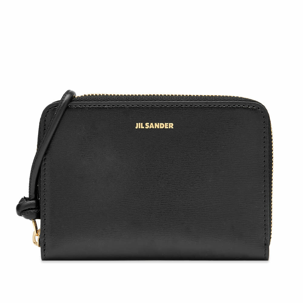 Jil Sander Women's Giro Pocket Zip Around Wallet in Black Jil Sander