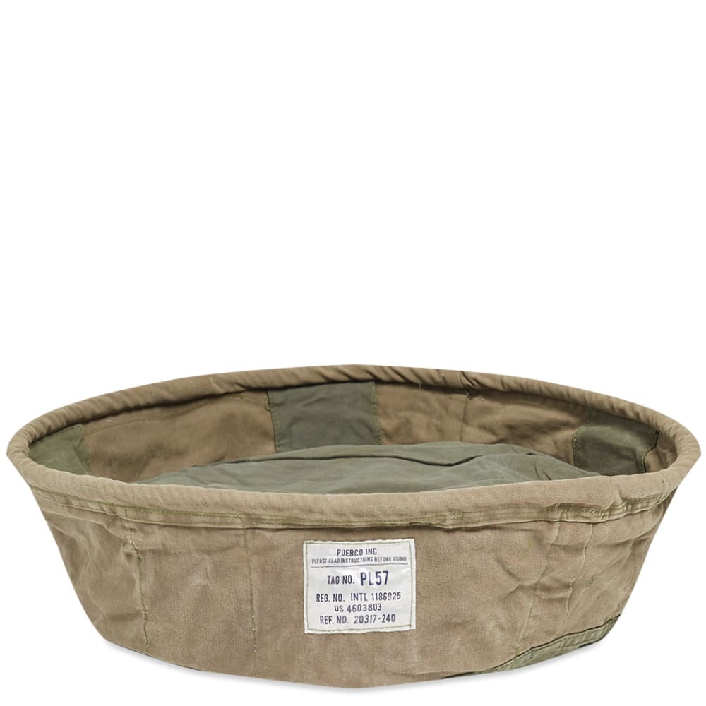 Puebco Large Vintage Tent Fabric Pet Bed in Green Puebco