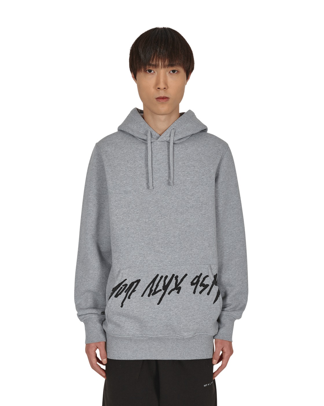 1017 Alyx 9sm Script Hooded Sweatshirt Grey