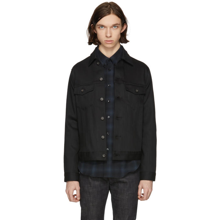 Naked and Famous Denim Black Power Stretch Denim Jacket Naked and ...