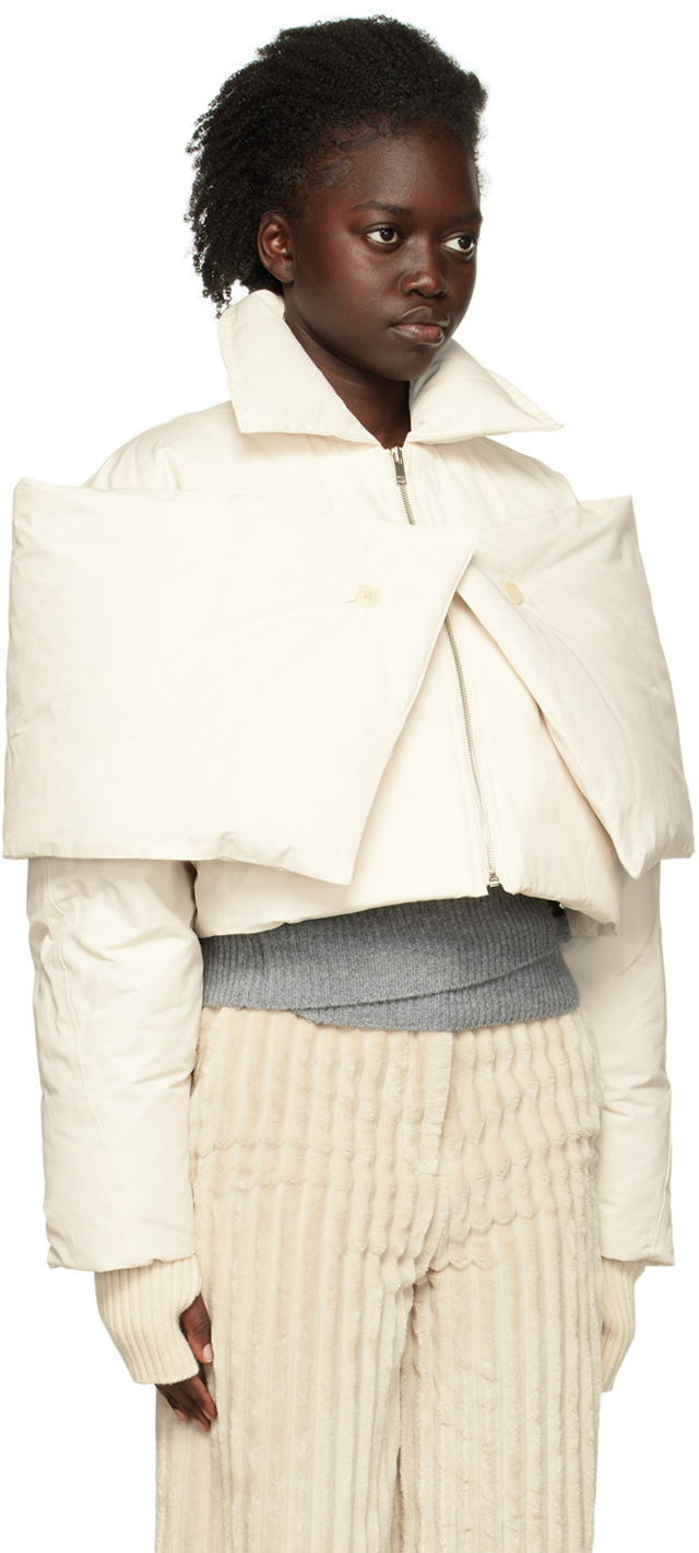 Recto Off-White Cropped Down Jacket Recto