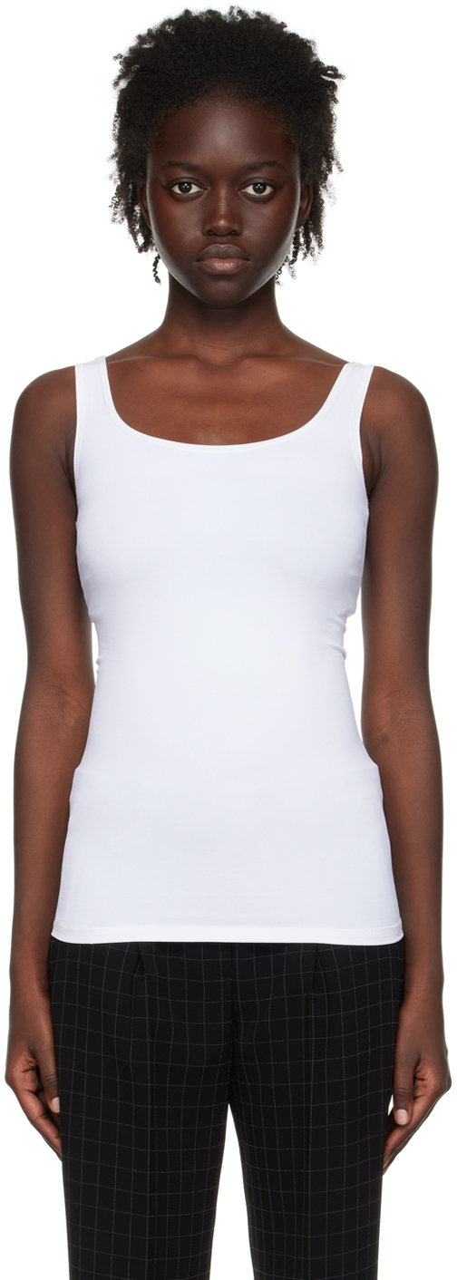 Theory White Stretch Tank Top Theory