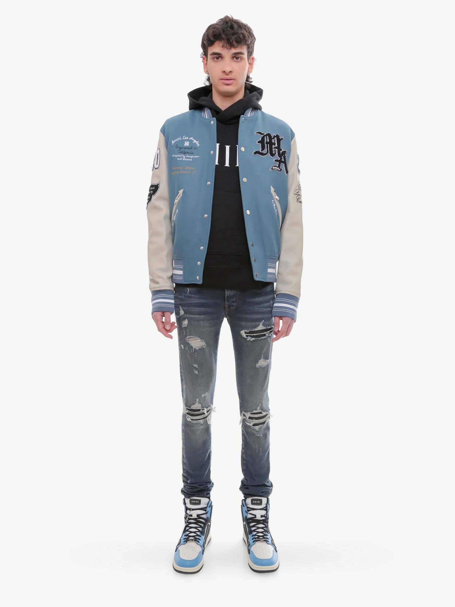 Amiri Jacket Blue Mens Amiri