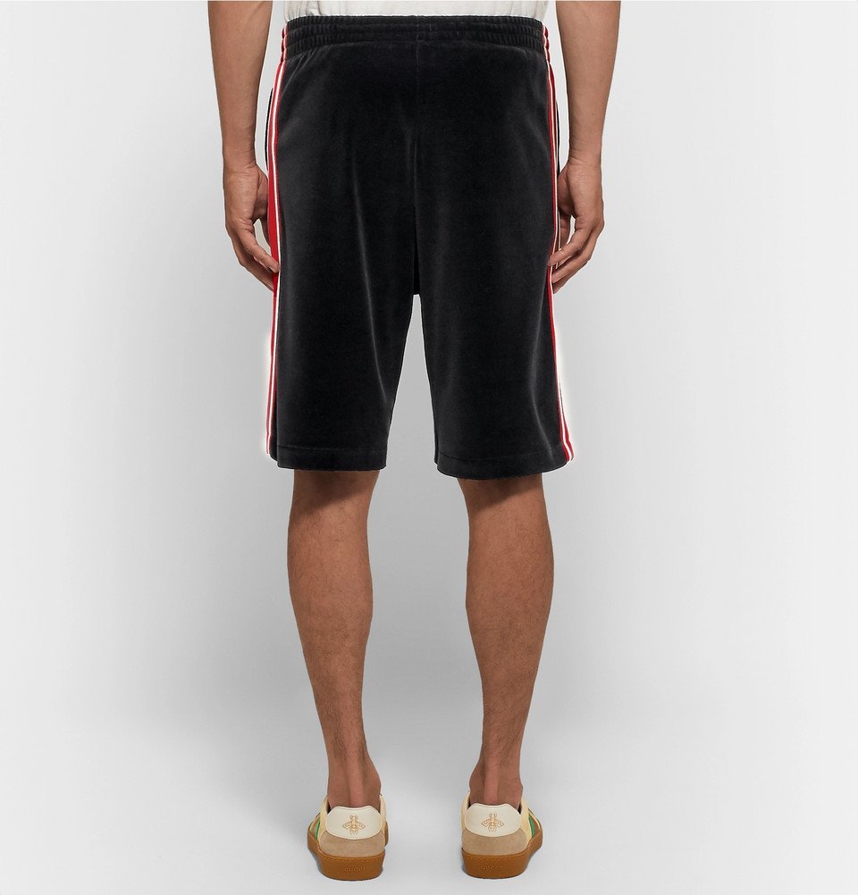 velvet drawstring shorts