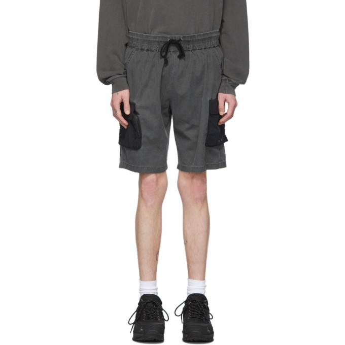 black tactical cargo shorts