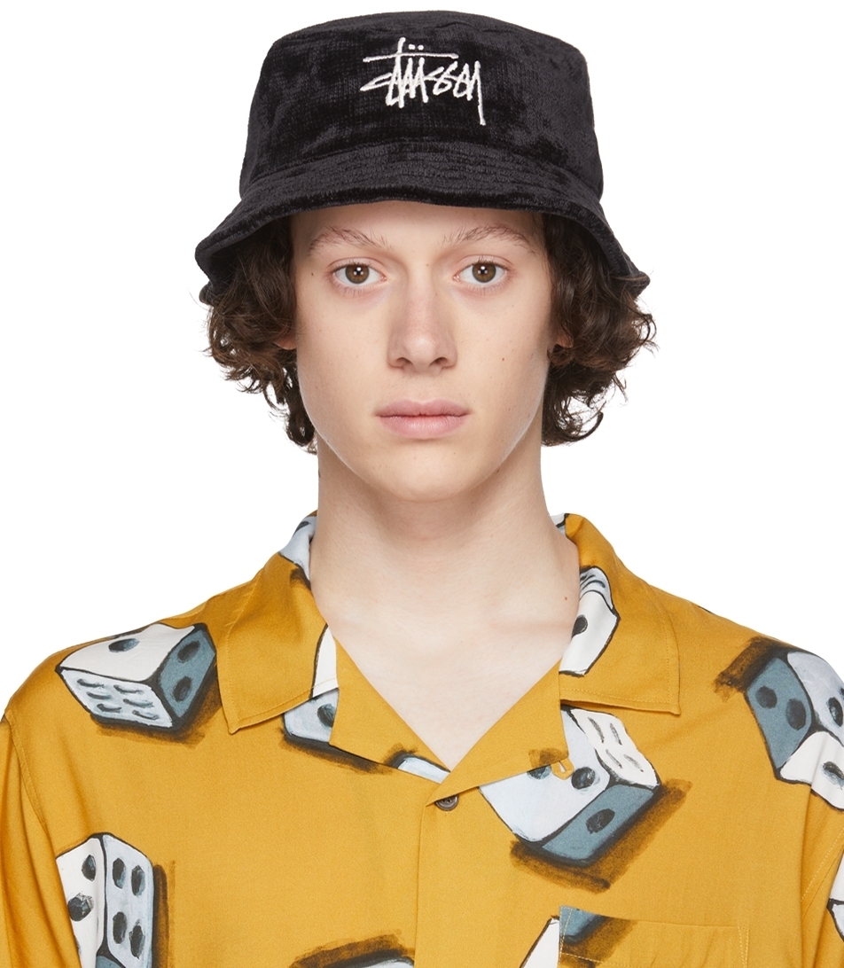 Stüssy Black Big Basic Bucket Hat Stussy