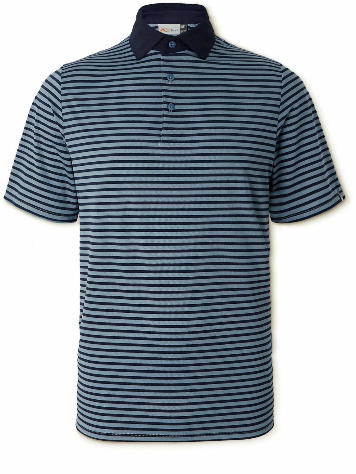 Kjus Golf - Luis Striped Stretch-Jersey Golf Polo Shirt - Blue Kjus Golf