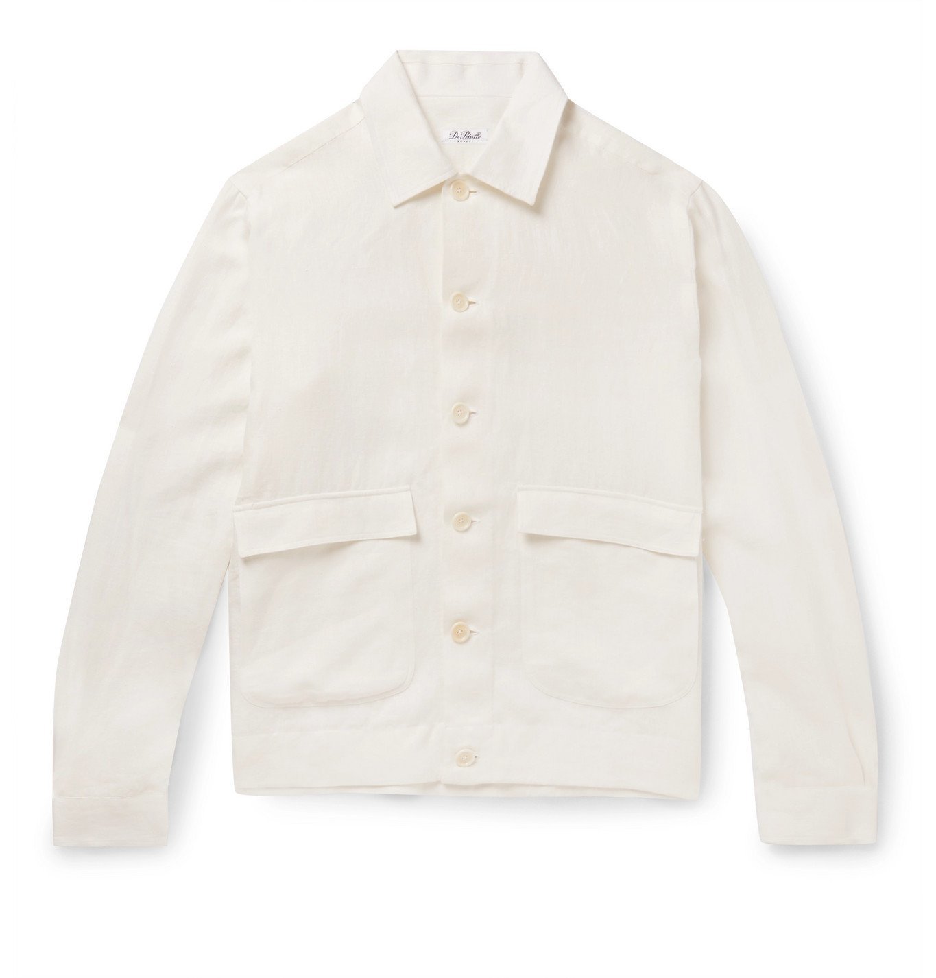 De Petrillo - Linen Bomber Jacket - White De Petrillo