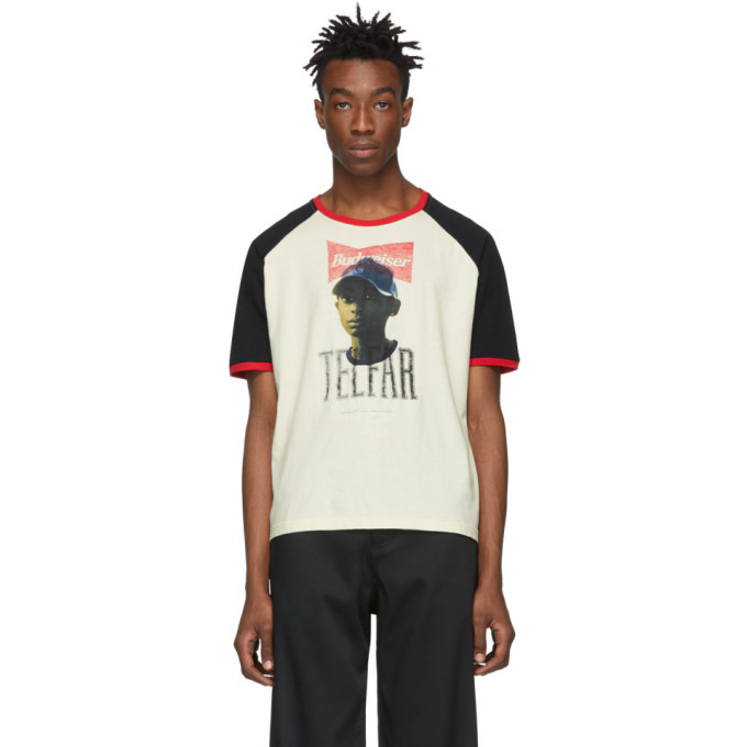 Telfar Beige Budweiser Tour T-Shirt Telfar